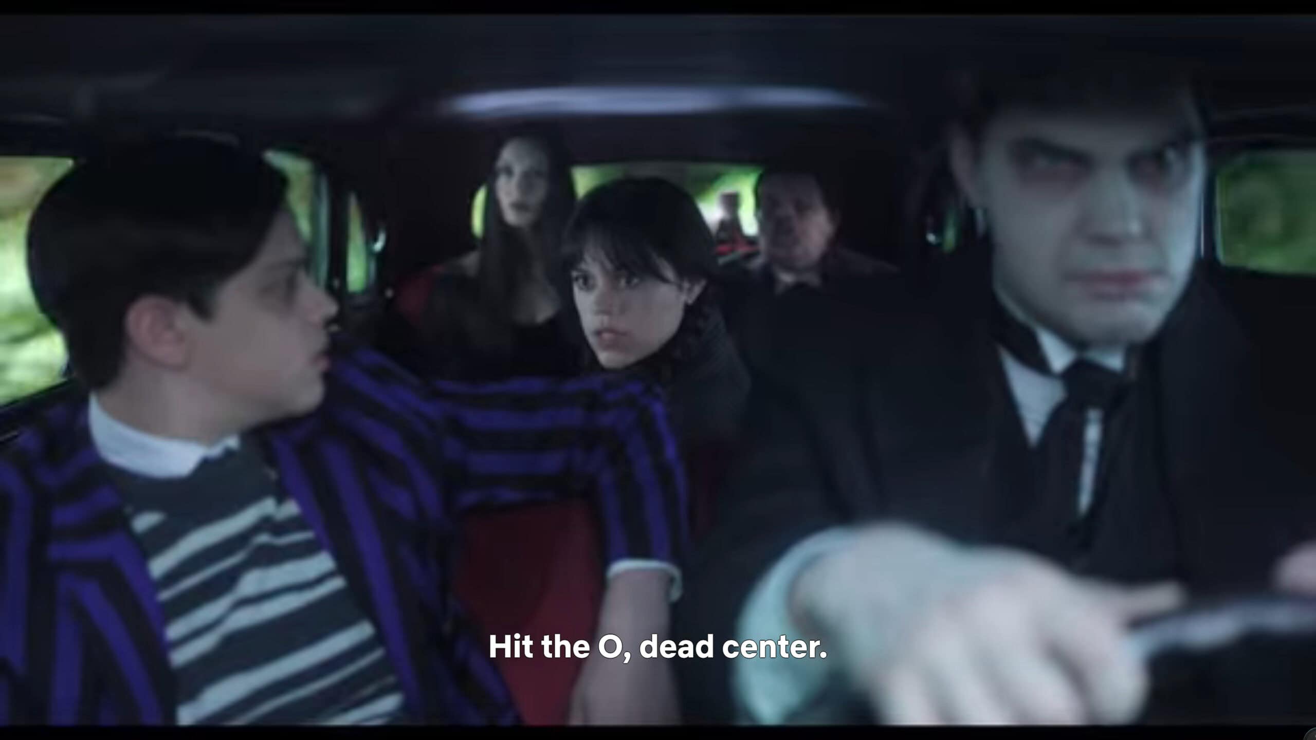 Lurch (Joonas Suotamo) driving the Addams family car - Wednesday 2.1 