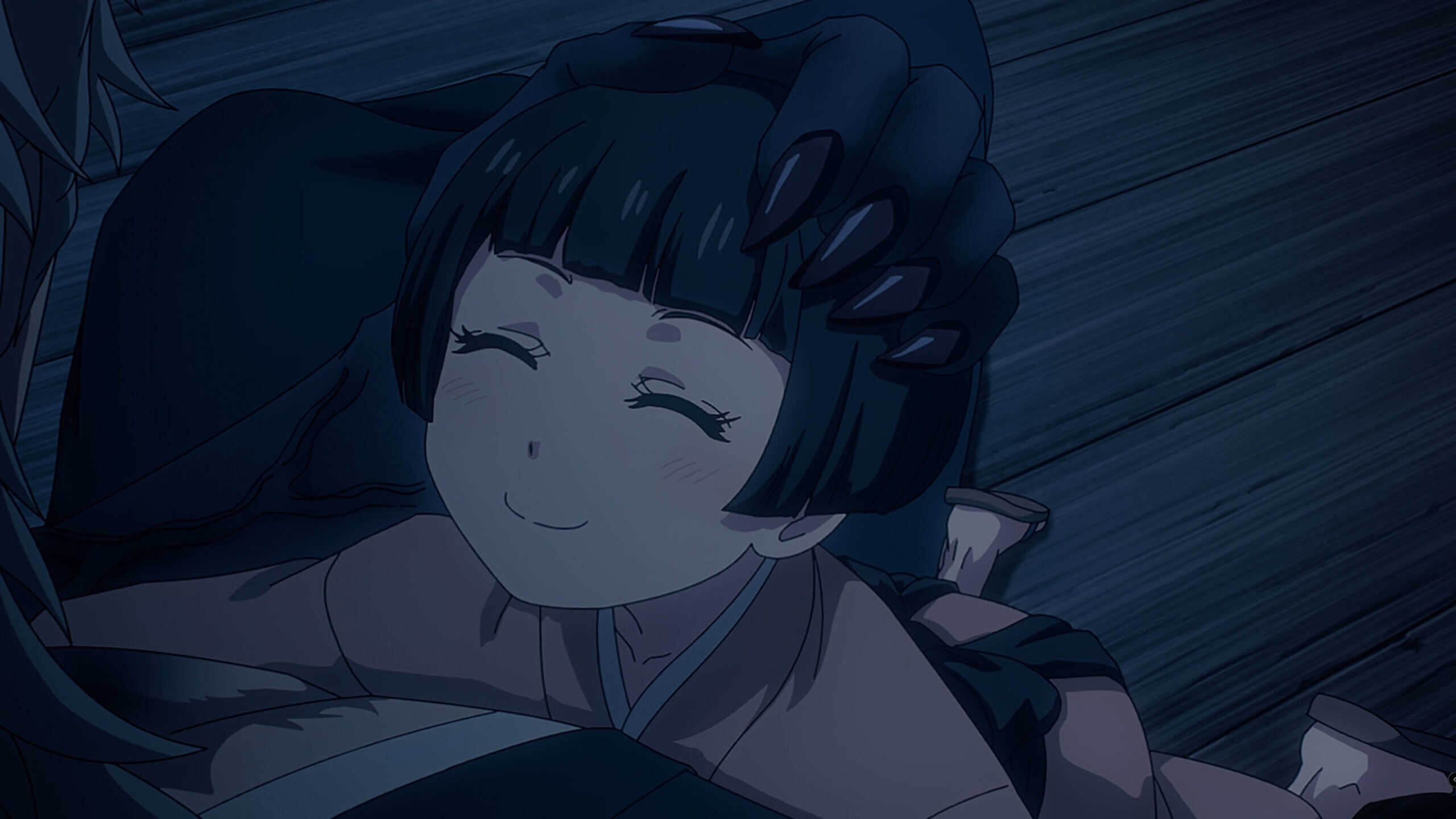 Nomari being consoled by her dad - Sword Of The Demon Hunter Season 1 Episode 20