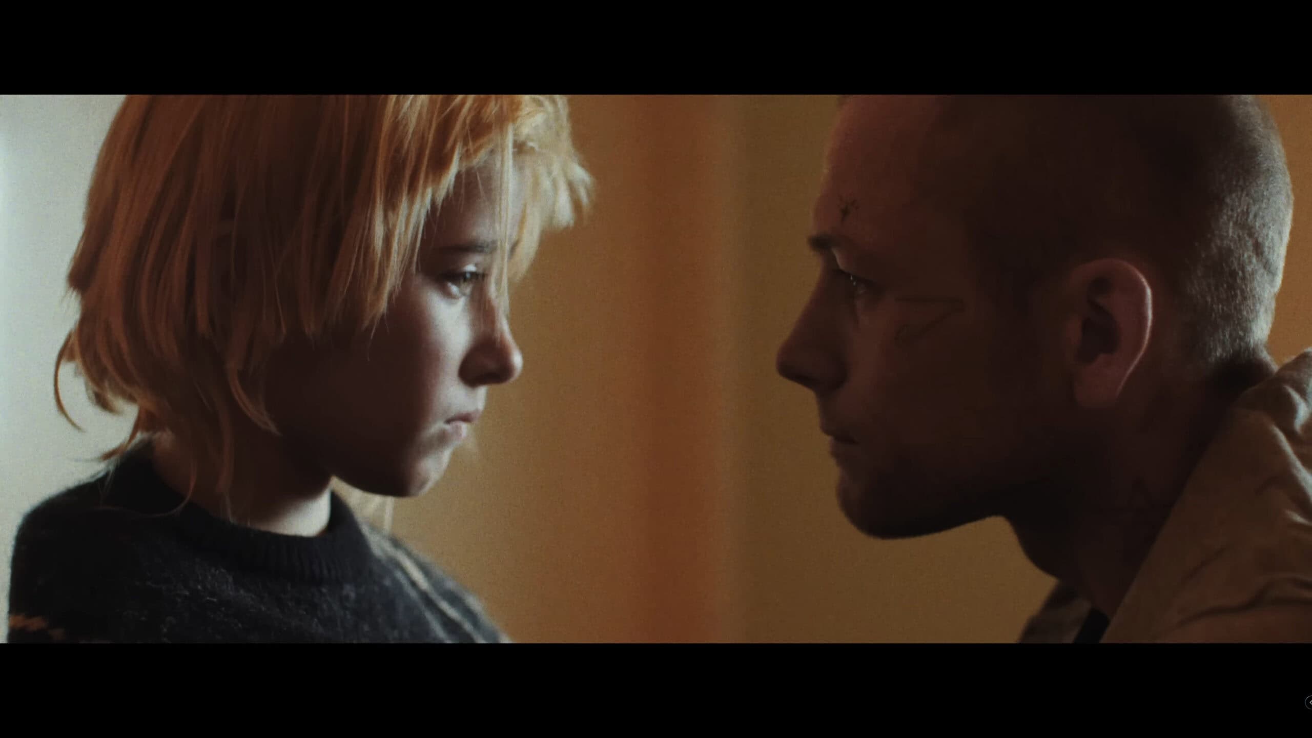 Polly (Ana Sophia Heger) and Nathan (Taron Egerton) talking – She Rides Shotgun