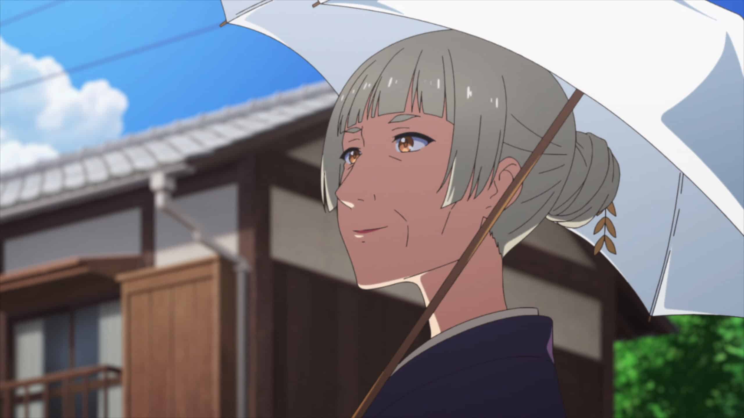 Grandma Kato under a parasol - Summer Pockets Season 1 Episode 24