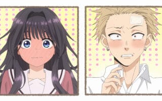 Kaoruko and Rintaro looking embarassed - The Fragrant Flower Blooms with Dignity Season 1 Episode 2