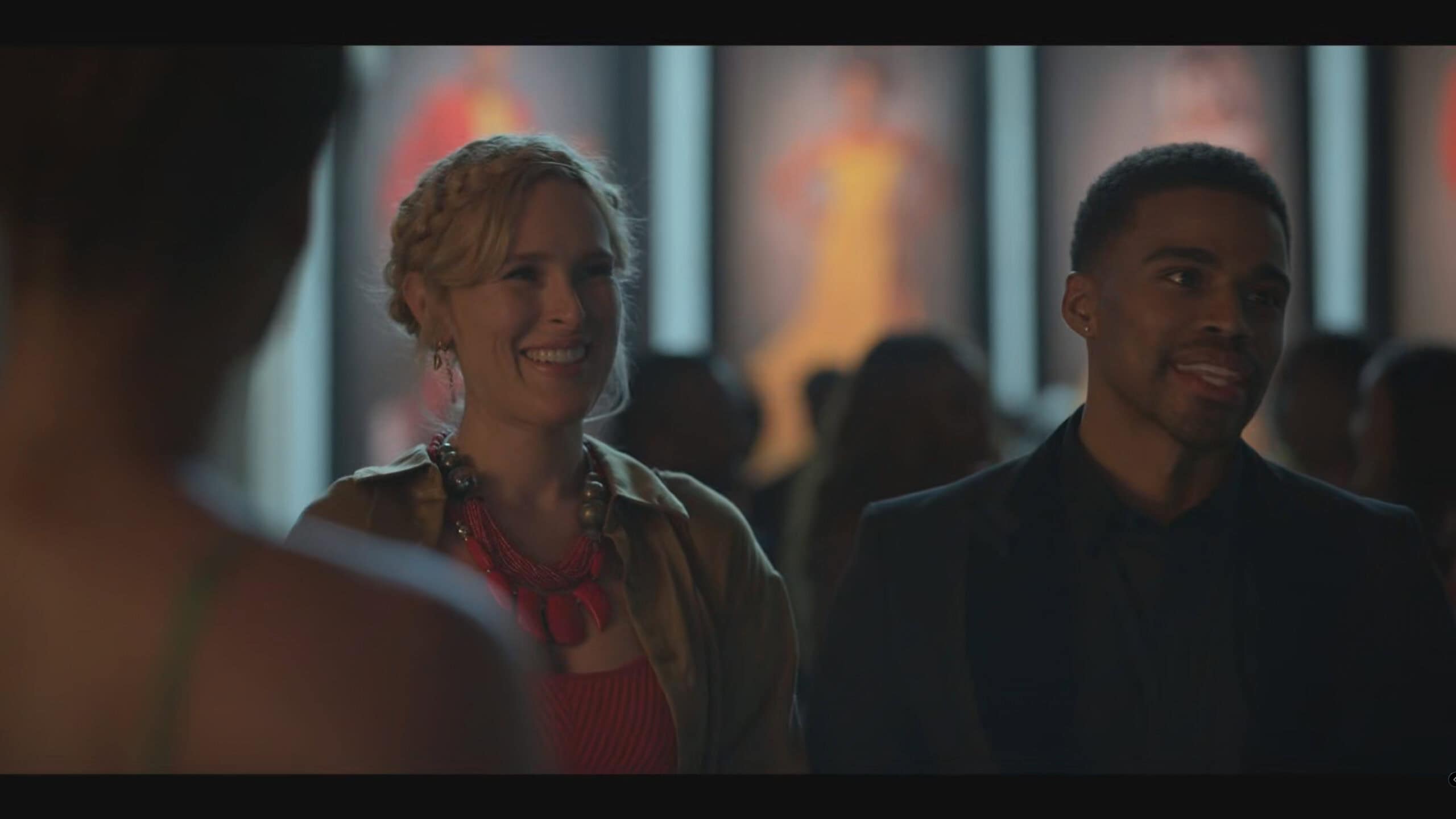 Wendy (Rumer Willis) and Ozzie (Kyle Bary) arriving to a party together - Reasonable Doubt Season 3 Episode 1 