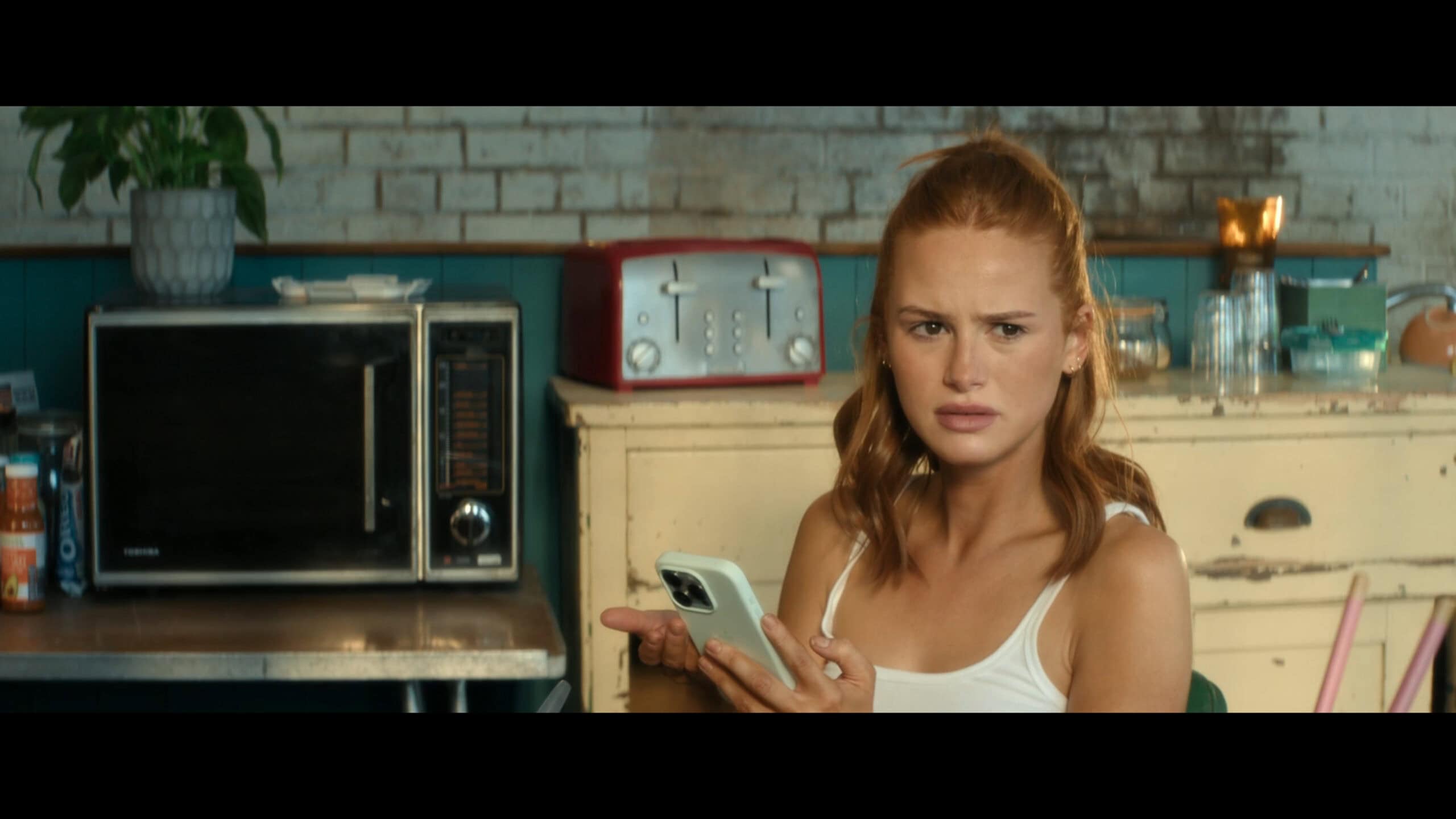 Charlie (Madelaine Petsch) talking about Beau before she knew he was her online friend – Maintenance Required