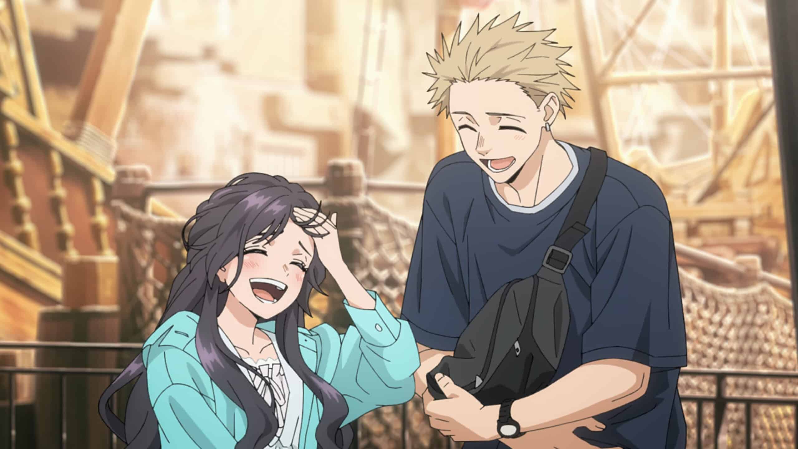 Kaoruko and Rintaro laughing and having a good time - The Fragrant Flower Blooms With Dignity Season 1 Episode 8