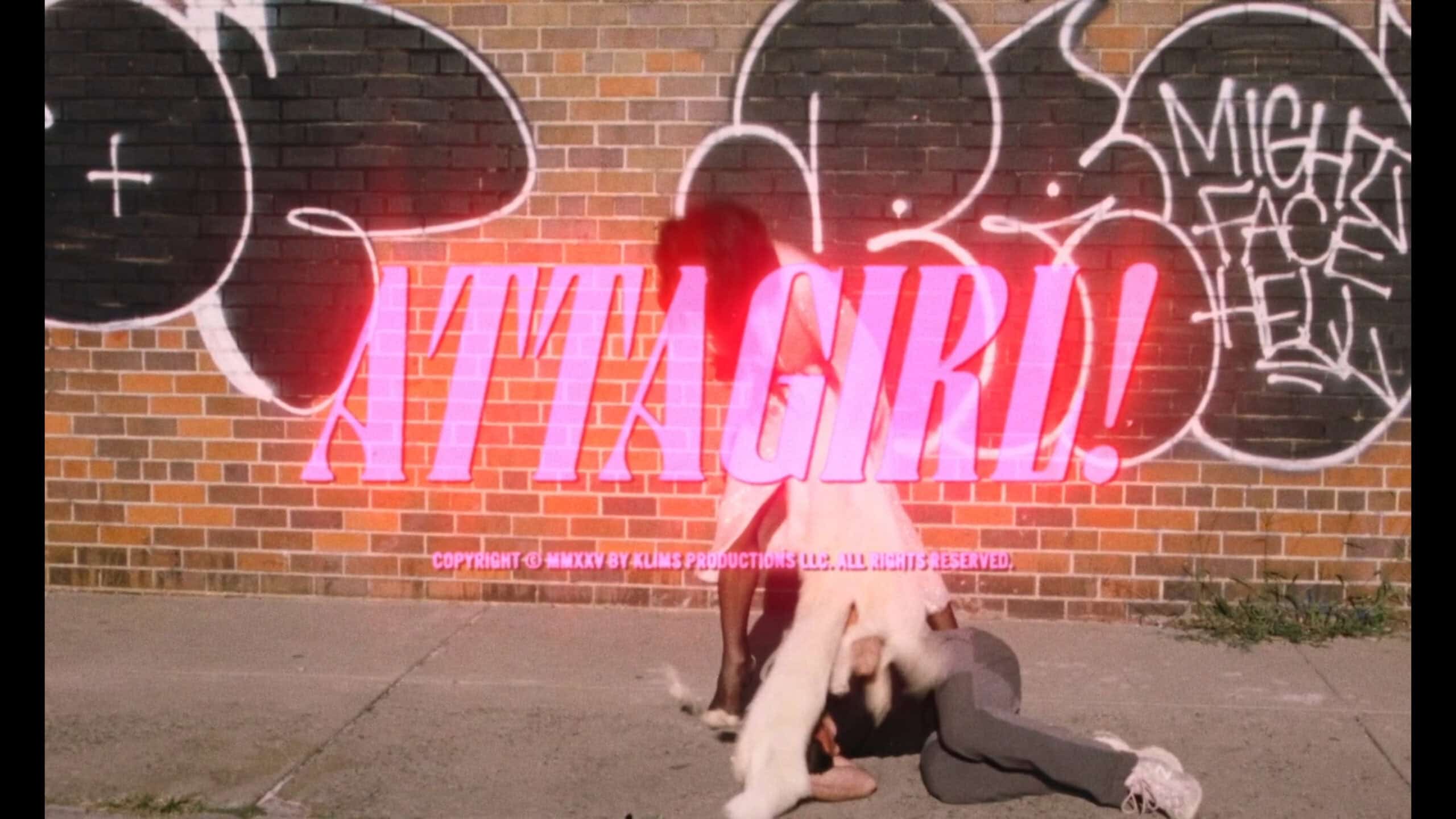 Title Card featuring someone getting beat up – Attagirl!
