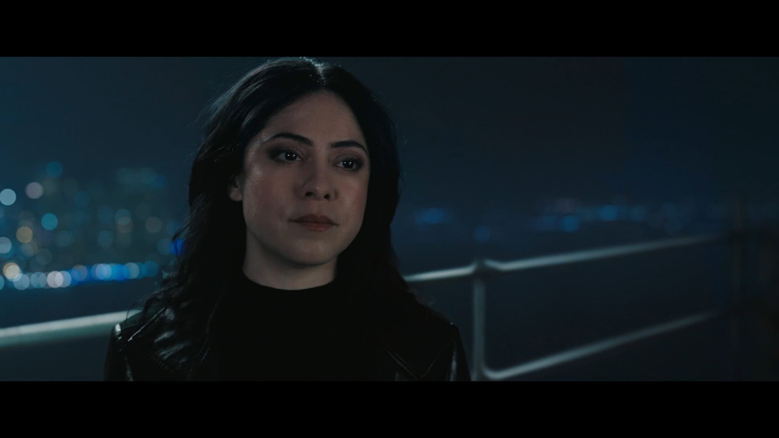 Zen (Rosa Salazar) talking to Parker at night – Play Dirty 